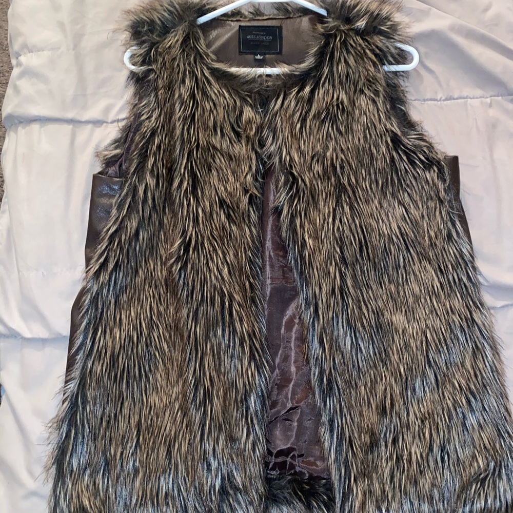 Miss London Faux Fur Vest